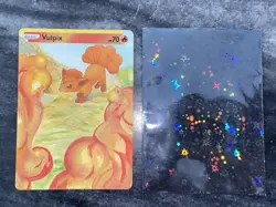 Vulpix Full Art Hand Painted ACEO Pokemon Card Painted Acrylic 1 Of 1 - Image 2