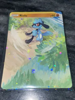 Full Art Riolu ACEO Pokemon Card Finished Environment Scene 1 Of 1 - Image 1