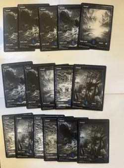 MTG~Island~land (Full Art)~Innistrad Crimson Vow/Midnight Hunt~Lot of 16~NM - Image 1