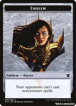 Emblem - Narset Transcendent [DTK - 8] - LP TCG MTG - Image 1