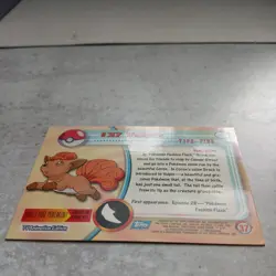 Pokemon TCG - Vulpix #37 TOPPS Series 1 Blue Logo 1st Print Run - Image 4