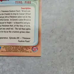 Pokemon TCG - Vulpix #37 TOPPS Series 1 Blue Logo 1st Print Run - Image 5