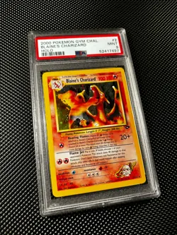 BLAINE'S CHARIZARD HOLO PSA 9 2000 POKEMON TCG GYM CHALLENGE #2/132 - Image 1