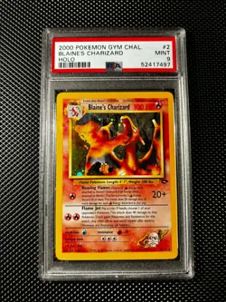BLAINE'S CHARIZARD HOLO PSA 9 2000 POKEMON TCG GYM CHALLENGE #2/132 - Image 2
