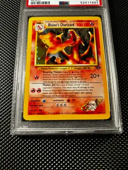 BLAINE'S CHARIZARD HOLO PSA 9 2000 POKEMON TCG GYM CHALLENGE #2/132 - Image 3