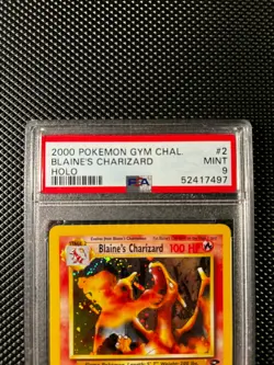 BLAINE'S CHARIZARD HOLO PSA 9 2000 POKEMON TCG GYM CHALLENGE #2/132 - Image 4