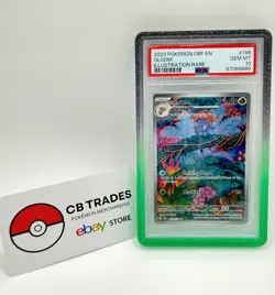 PSA 10 2023 Pokemon Obf En-Obsidian Flames #198 Gloom Illustration Rare - Image 1