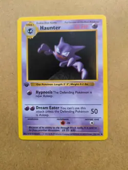 Haunter 1st Edition Shadowless 29/102 Pokemon Card - Image 1