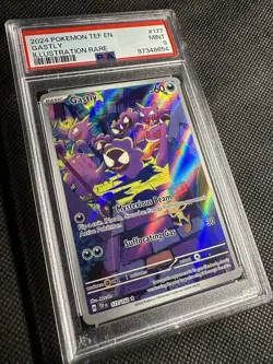 2024 Pokemon TEF EN Illustration Rare #177 Gastly PSA 9 MINT - Image 4