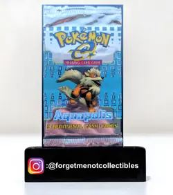 Super Rare Pokemon Arcanine Aquapolis Booster Pack Sealed e-series WOTC - Image 1