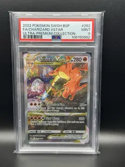 2022 Pokemon SWSH BSP FA/Charizard VSTAR Ultra-Premium Collection #262 PSA 9 - Image 1