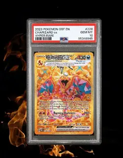 Charizard ex #228 PSA 10 Gem Mint – 2023 Pokemon Obsidian Flames Hyper Rare - Image 1