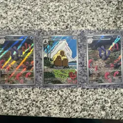 Pokemon IR Bundle Wugtrio 224/091 x2 + Alolan Dugtrio 208/191 Full Art NM - Image 1