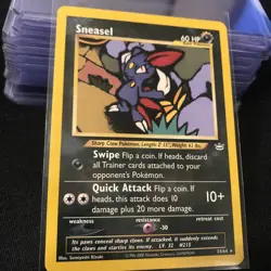 Pokemon TCG Sneasel 24/64 non Holo Neo Revelation Rare NM/LP - Image 2