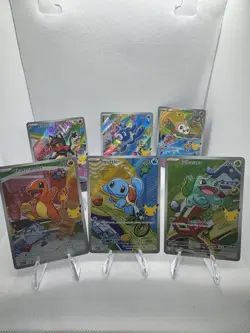 Pokemon First Partner Illustration Collection Series 1 Kanto Alola Starters Set - Image 1