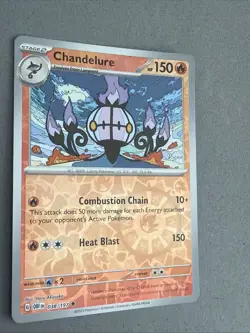 Pokemon TCG * SV Obsidian Flames * 38/197 Chandelure REVERSE HOLO Uncommon * NM - Image 2