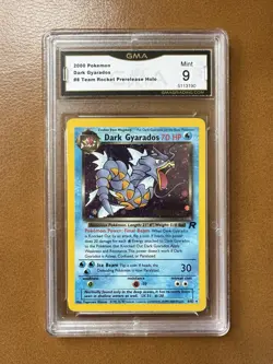 Pokemon PRERELEASE WOTC Dark Gyarados Team Rocket Holo 8/82 - GMA 9 - Image 1