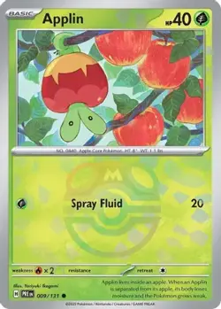 Applin (Master Ball Pattern) 009/131 Common Prismatic Evolutions Pokemon NM/M - Image 1