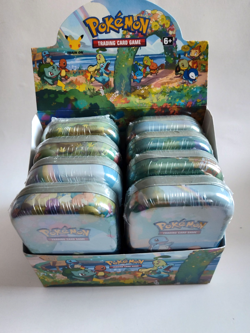 Set of 8 Mini tin 25th Anniversary Celebrations Train On Pokemon TCG - Sealed - Image 1