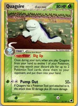 Quagsire 21/101 Rare Dragon Frontiers Pokemon Lightly Played 2 - Image 1