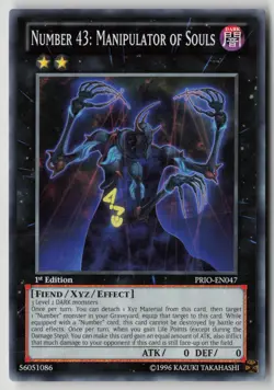 Yugioh Number 43: Manipulator of Souls PRIO-EN047 1st Edition Common NM - Image 1