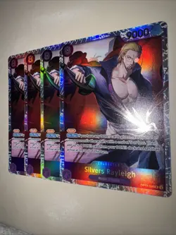 One Piece TCG OP13-066 Silvers Rayleigh SR X4 Playset Card Game CCG English - Image 3