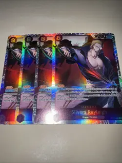 One Piece TCG OP13-066 Silvers Rayleigh SR X4 Playset Card Game CCG English - Image 4