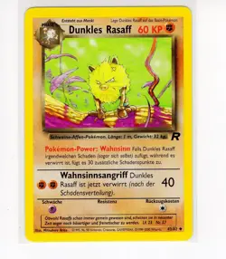 ~DE~ GERMAN Dunkles Rassaff 43 Team Rocket Primeape Pokemon Card (g3) - Image 1