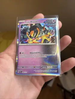 Pokemon Iron Boulder Holo Rare Card 046/131 Prismatic Evolutions 2025 - Image 1