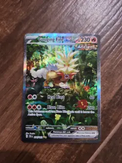 Gouging Fire ex 204/162 SIR Temporal Forces Pokemon Card Full Art Near Mint - Image 1