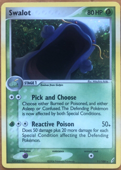 Swalot 11/100 Holo Rare Card 2006 Pokemon TCG EX Crystal Guardians - Image 2