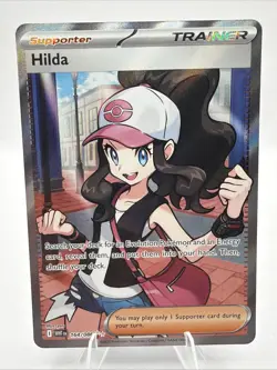 Pokemon Hilda Full Art Holo Trainer 164/086 White Flare Ultra Rare TCG Card - Image 1