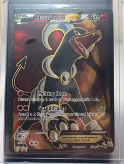 Pokemon Breakthrough Houndoom EX Full Art Ultra Rare Holo Card 153/162 - Image 1