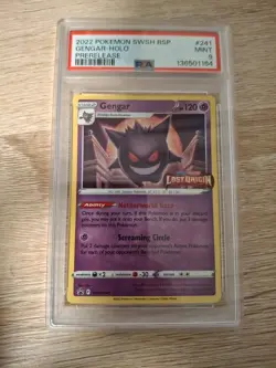 PSA 9 Gengar SWSH241 Lost Origin Prerelease Black Star Promo Pokemon Card - Image 1
