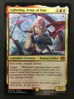 MTG FINAL FANTASY #233 Lightning, Army of One LP - Image 1