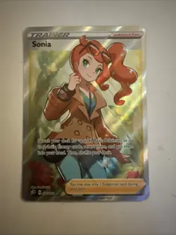 Pokemon TCG Sonia Full Art Holo Ultra Rare Card 192/192 Rebel Clash NM - Image 1