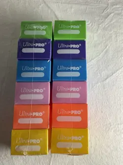 Ultra Pro Two Sets of 6 COLOR PACK DECK BOXES for Magic/Pokemon /YuGiOh Cards - Image 1