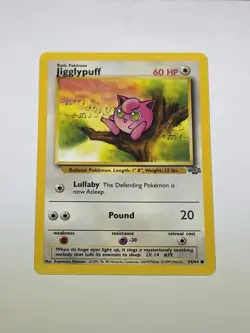 Vintage Pokemon Card TCG Jigglypuff 54/64 Jungle TCG Regular WoTC Common NM - Image 1