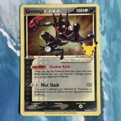Pokemon Card Greninja Gold Star SWSH144 Celebrations Black Star Promo Holo - Image 1