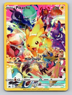 Pikachu 160/159 Secret Rare Crown Zenith Pokemon Holo NM - Image 1