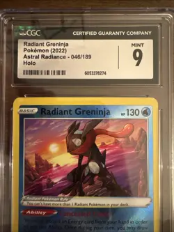 CGC 9 MINT Radiant Greninja 046/189 Astral Radiance Holo Rare Pokemon - Image 2