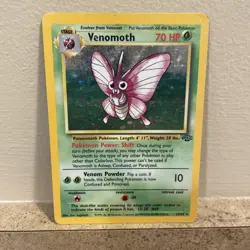Venomoth 13/64 - Jungle Holo Rare - WOTC Pokemon TCG 1999 - HP - Image 1