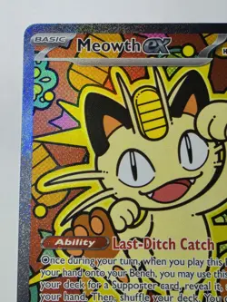 Pokemon Meowth EX 121/088 Special Illustration Rare Full Art Holo 170 HP POR - Image 2