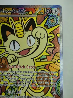 Pokemon Meowth EX 121/088 Special Illustration Rare Full Art Holo 170 HP POR - Image 5
