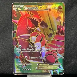 Pokemon Groudon EX - HP/DMG - Full Art Holo Card 150/160 XY-Primal Clash - Image 1