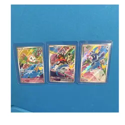 Pokemon First Partner Pack Holo Promo Lot Rowlet Litten Popplio - Image 1