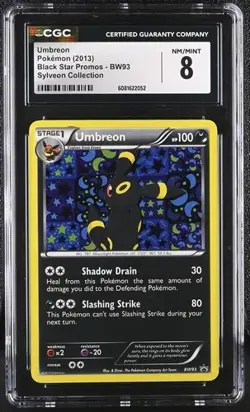 CGC 8 NM/MINT Umbreon BW93 BSP 2013 Pokemon Black Star Promo Sylveon Collection - Image 1