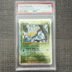 Pokemon 2002 Legendary Collection Weedle #99 Reverse Holo Common PSA 6 - Error - Image 1