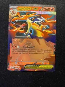 Pokemon TCG Mega Charizard Y ex 030 Mega Evolution Black Star Promo A - Image 1
