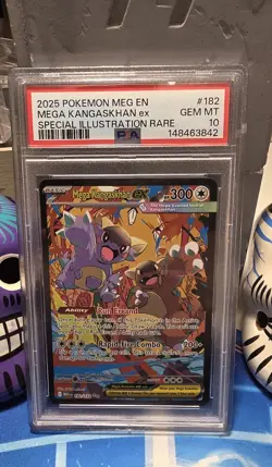 Pokemon Mega Evolution Mega Kangashkhan Ex #182 Special Illustration Rare PSA 10 - Image 1